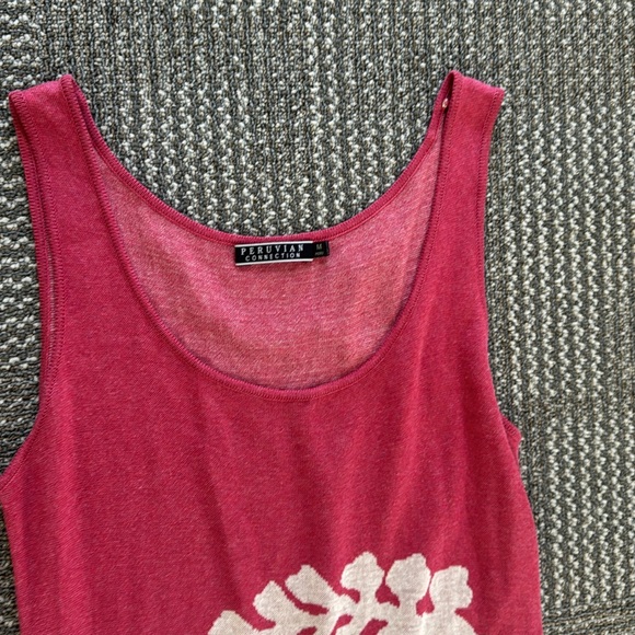 Peruvian Connection 100% Pima Cotton Knit Tank Maxi, size M - Picture 3 of 7